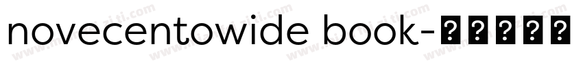 novecentowide book字体转换